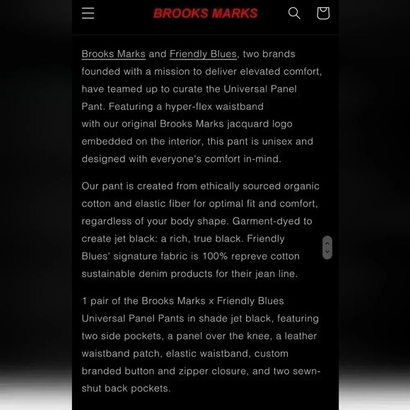 BROOKS MARKS UNIVERSAL PANEL PANT IN JET BLACK - Picture 15 of 16